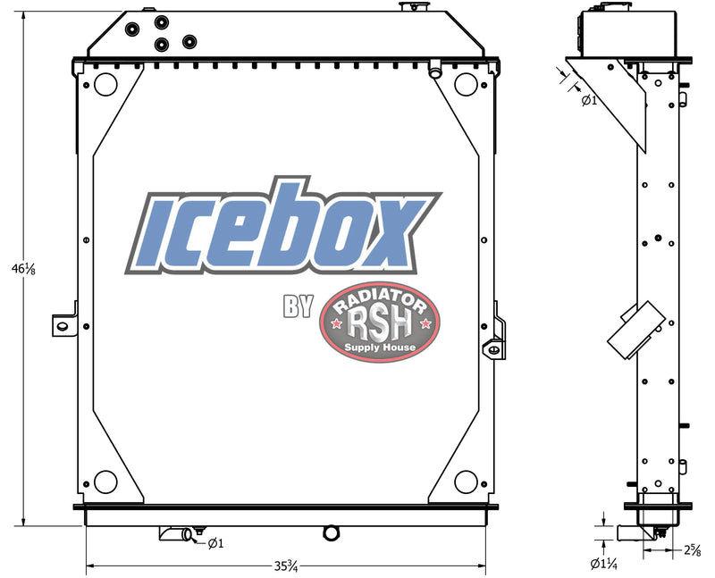 Load image into Gallery viewer, International 9370 Radiator # 603080
