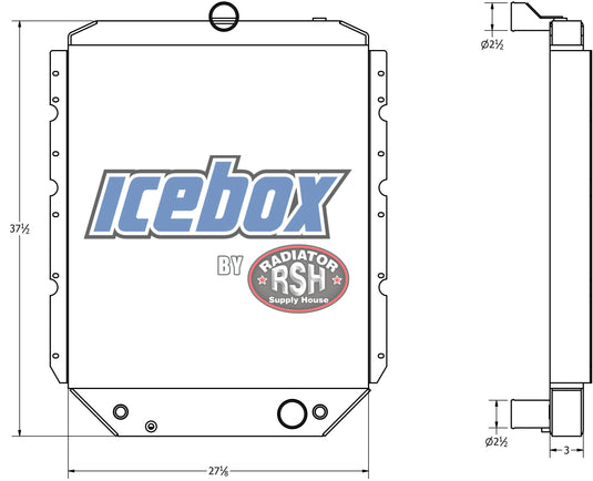 International 2300, 3000, 3600, 3800, 4900 Radiator # 603466 – Radiator ...