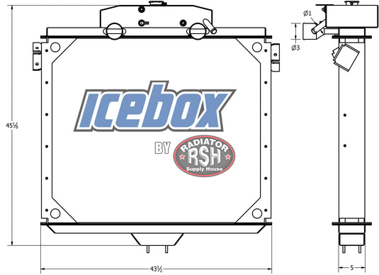 Kenworth W-900 A/B Radiator