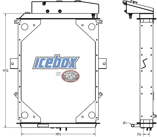 Kenworth T800, T600, W900 Radiator