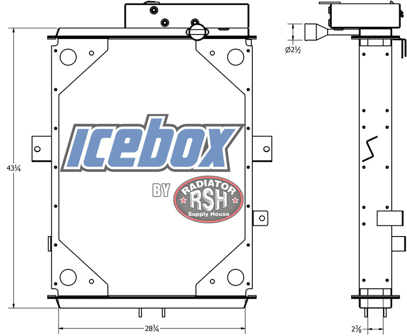 Load image into Gallery viewer, Kenworth Cabover K100 Radiator # 604030
