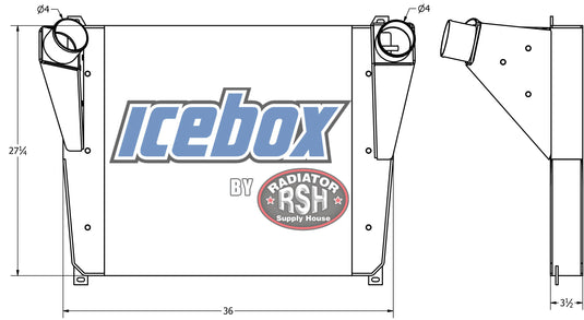 Kenworth W900L Charge Air Cooler
