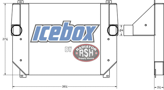 Kenworth W900L Charge Air Cooler