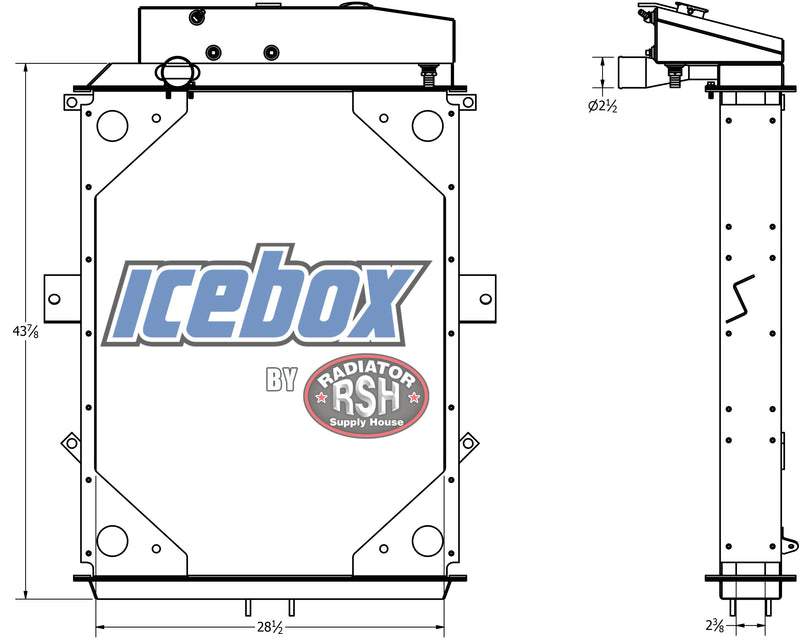 Load image into Gallery viewer, Kenworth W900L Radiator # 604090
