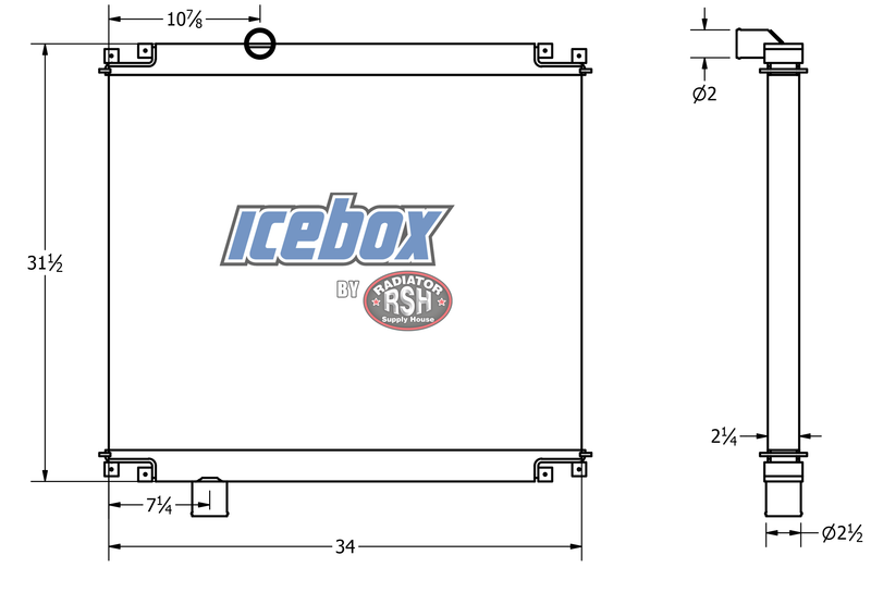 Load image into Gallery viewer, Mack CV, Grante Model Radiator # 605028
