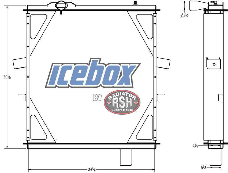 Load image into Gallery viewer, Peterbilt Radiator # 606015

