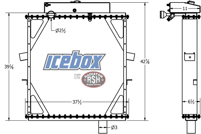 Load image into Gallery viewer, Peterbilt Radiator # 606026
