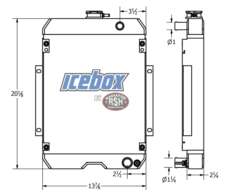 Load image into Gallery viewer, Mahindra 2615 Forklift Radiator # 820224
