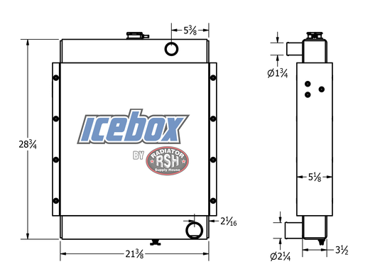 Case W14B, W14C Radiator