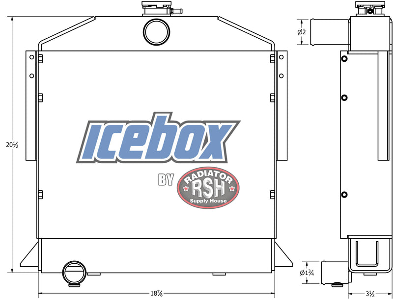 Load image into Gallery viewer, Case 350 Loader Radiator # 845127
