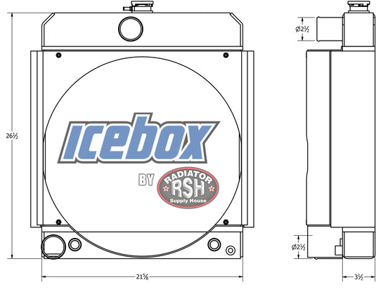 Case W14, W14FL, W14H, Radiator