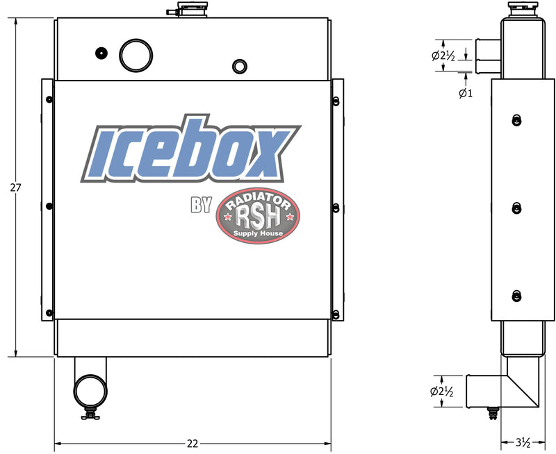 Load image into Gallery viewer, Case 880C Radiator # 845200
