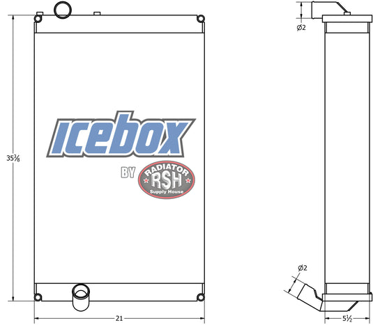 Case, New Holland Magnum, 265, 295, 325, 355 Radiator