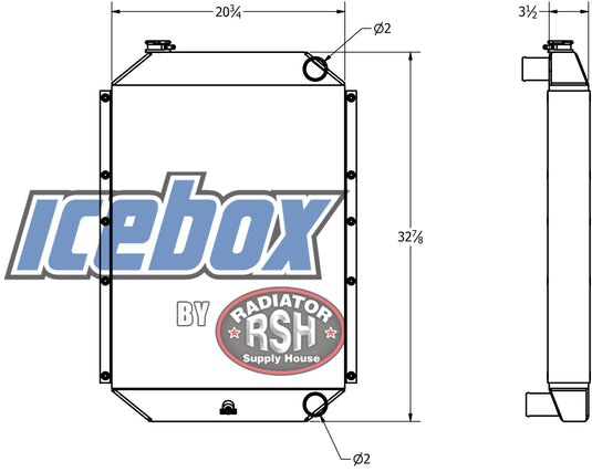 John Deere EX150, 590D Radiator