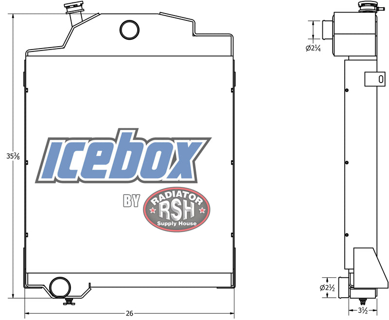 Load image into Gallery viewer, John Deere 7020 Radiator # 870169
