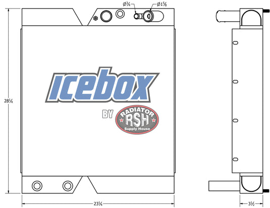 John Deere 304J Radiator