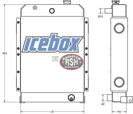 Dresser 100C Crawler, 100E, 100G, TD7C Radiator