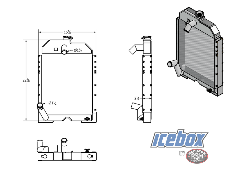 Load image into Gallery viewer, Massey Ferguson TO35, 202, TE20, TEA20, TO20, Radiator # 960038
