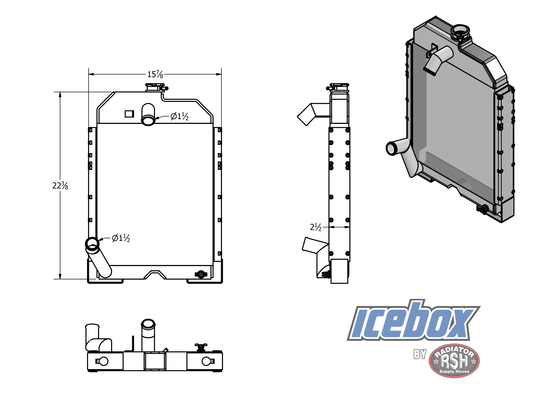 Massey Ferguson TO35, 202, TE20, TEA20, TO20, Radiator