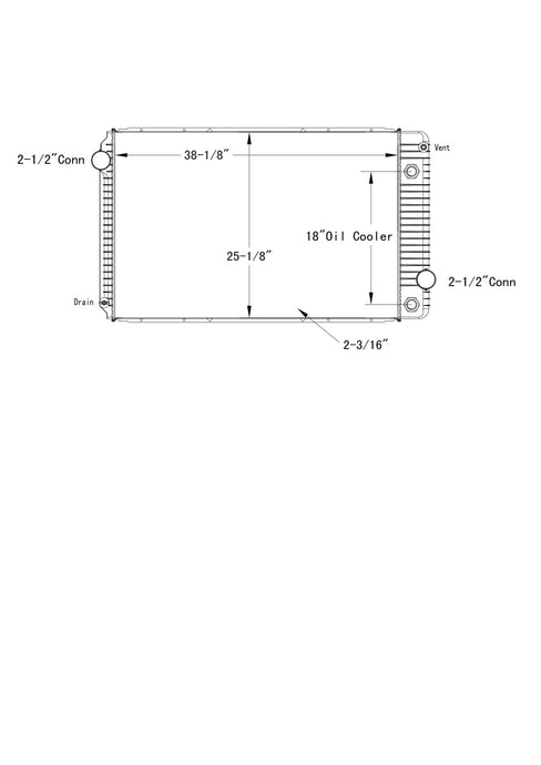 International 7300, 7400, 7600 Radiator 