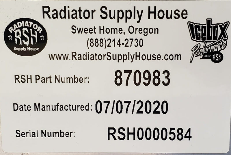 Load image into Gallery viewer, John Deere 250GLC, 2654G, 290GLC, 300GLC Oil Cooler # 870983 - Radiator Supply House
