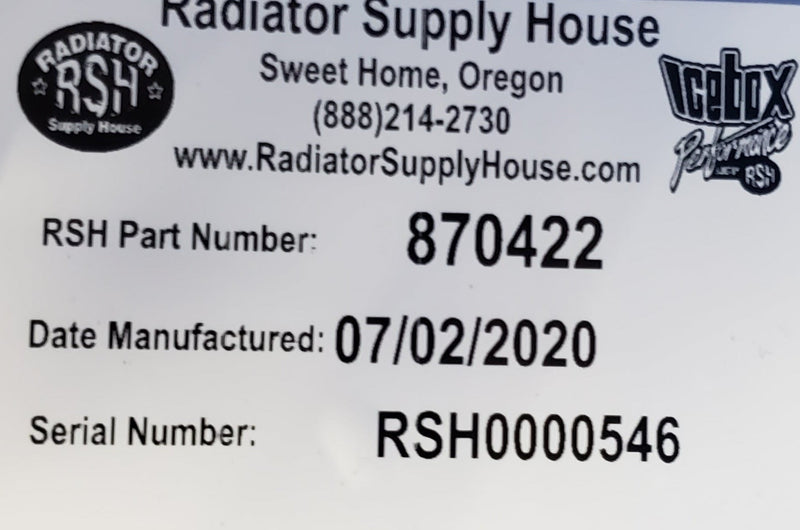 Load image into Gallery viewer, John Deere 750K Radiator # 870422 - Radiator Supply House
