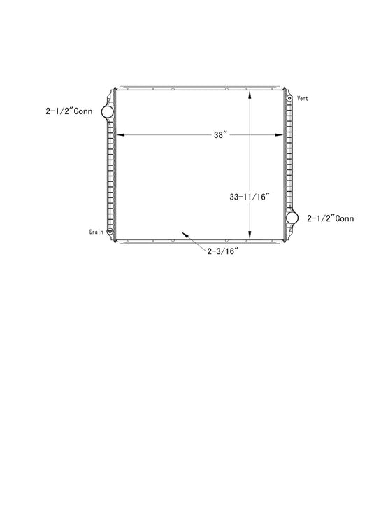 Western Star 4900, 4900SA/EX, 4964EX,5964T Radiator # 608036 – Radiator ...